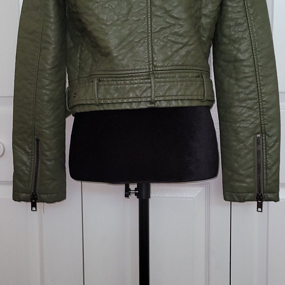 🎉💜HP💜🎉 Joe's Jeans Faux Leather Moto Jacket M - Picture 6 of 9